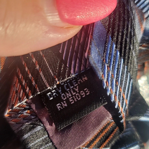 Jhane Barnes frequency blue black rust orange silk tie fathers day gift - Picture 4 of 5